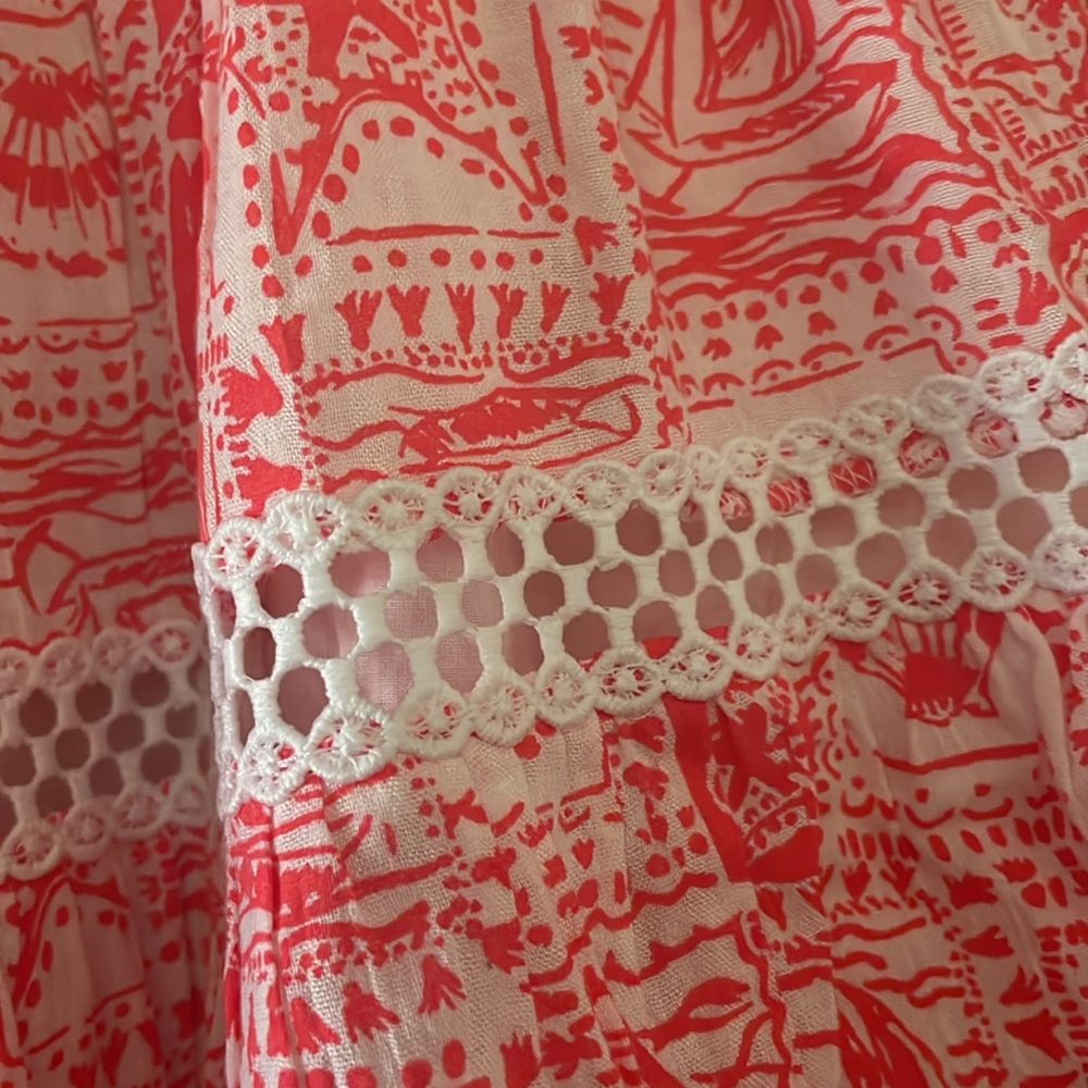Strapless Pink Patterned Dress - Picture 4 of 4